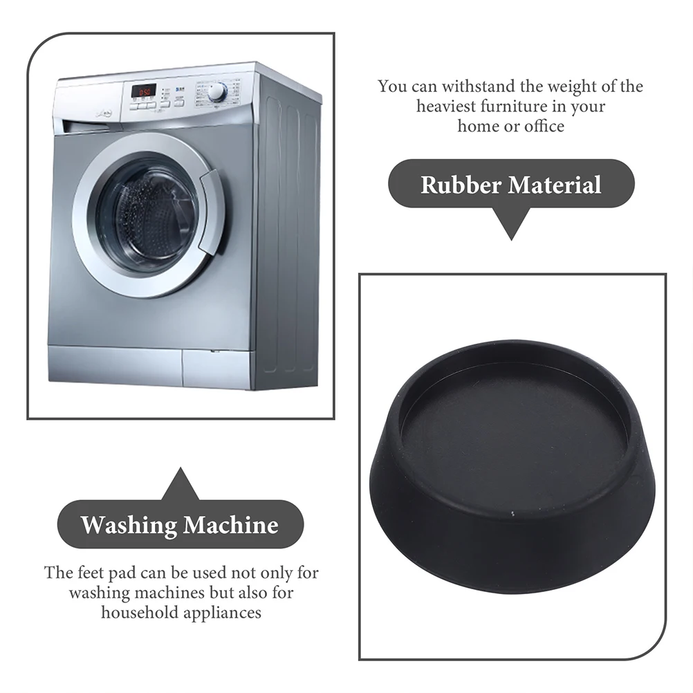 

6pcs Anti-Slip Washing Machine Feet Pads Heavy Duty Floor Protector Stabilizer For Washer Dryer Vibration Reduction Rubber Mat