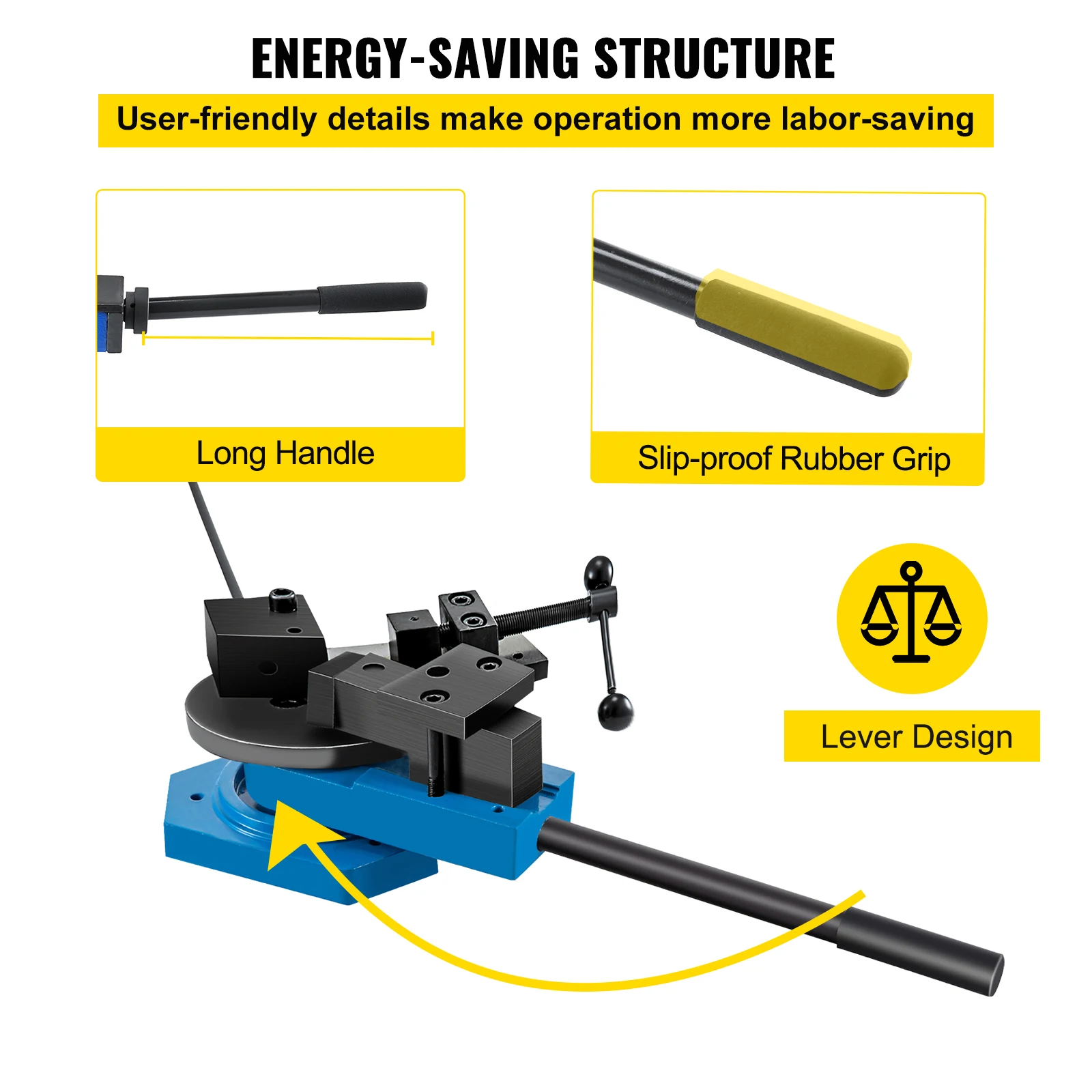 VEVOR Universal Metal Bender SBG-40 Multifunction Spiral Steel Plate Round Square Flat Bar Bending Tool for Metal Production