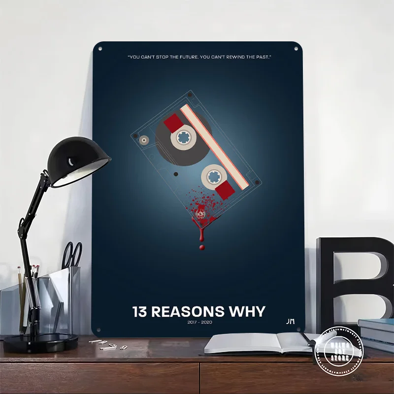 13 Reasons Why 3D Texture Metal Poster Customized Wall Art Tin Sign Gift for Mancave Living Room Decoration Items Decor Luxury