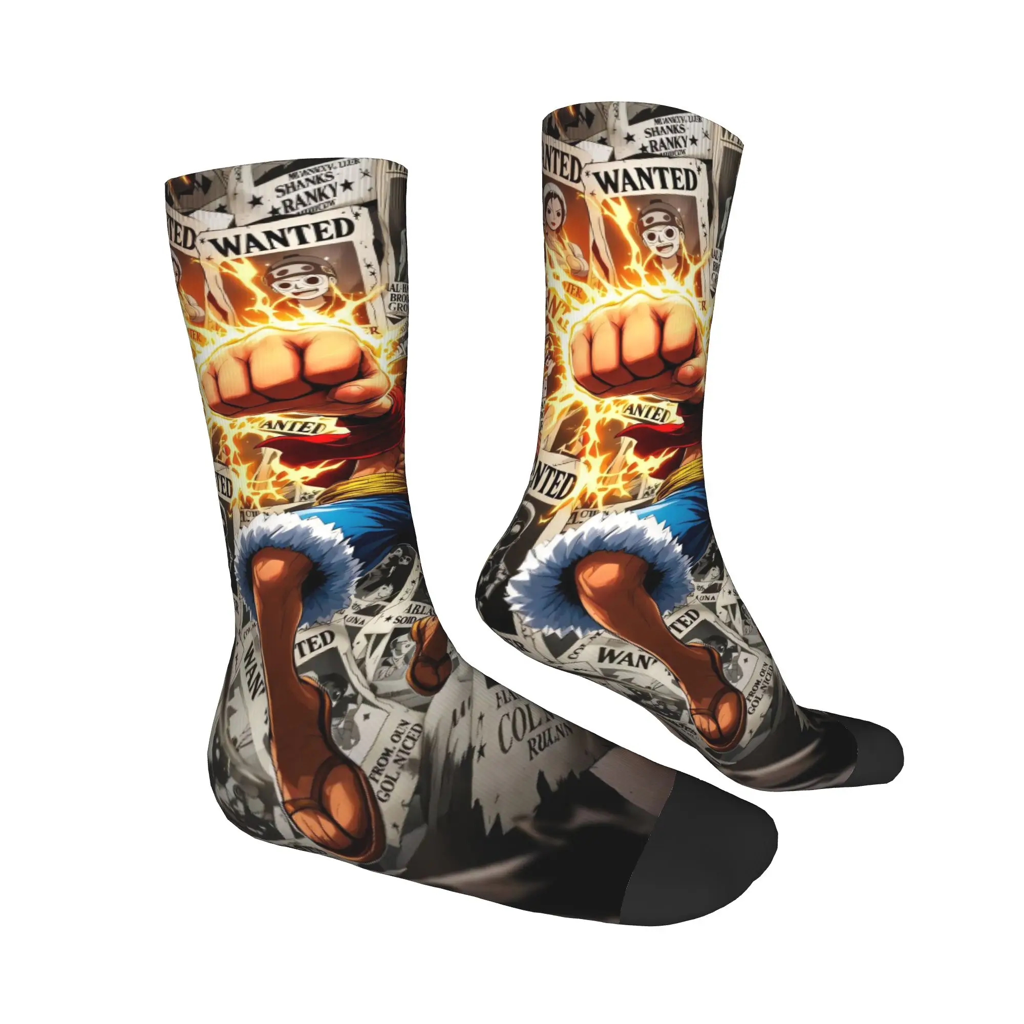 Calzini casual unisex per equipaggio Rufy Zoro Tony Chopper Accessori anime Calze morbide antiscivolo