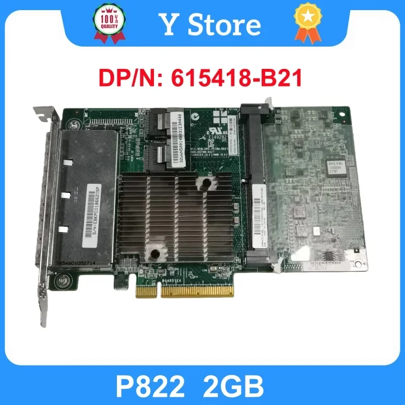 

Y Store Smart Array P822 2 ГБ кеш-памяти FBWC 6 ГБ SAS RAID-контроллер 615418-B21 Карта массива P822 2G 643379-001 615415-001
