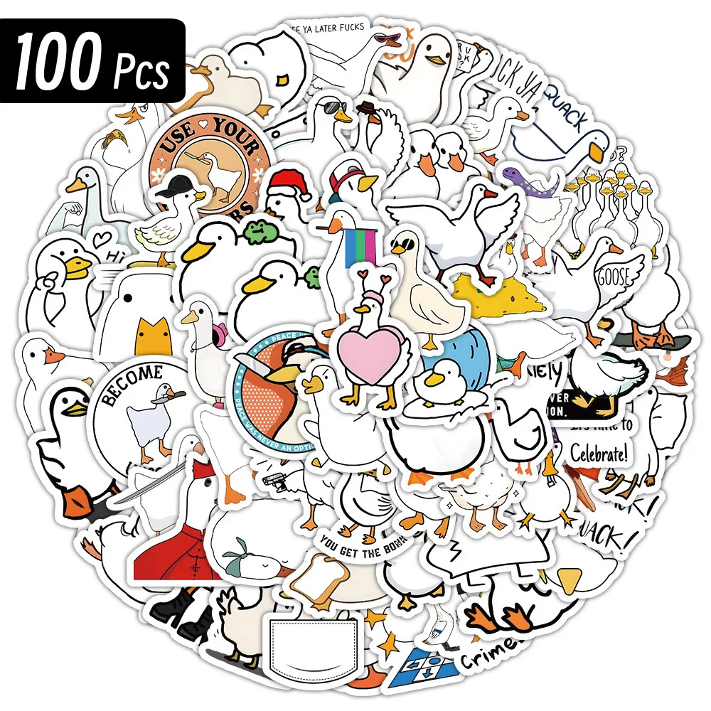 10/50/100pcs Kawaii Call Ducks Stickers Toys Cute Cartoon Decals For Kids DIY Laptop Scrapbook Stationery Fridge Funny Sticker