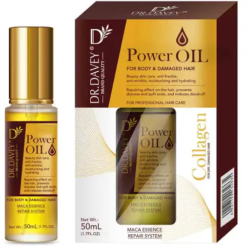 50ml 마카 파워 모로코 아르간 오일 헤어 힐링용 냉간 압착 무중력 헤어 세럼 구조용 곱슬머리 및 손상된 잠금 장치