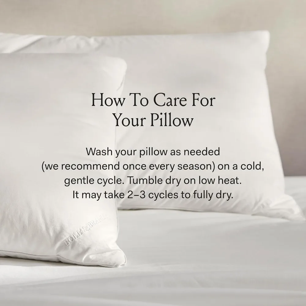 Almofada de câmara Boll & Branch Down – Macio, king size – Refrigeração naturalmente, conforto e suporte premium – sem crueldade