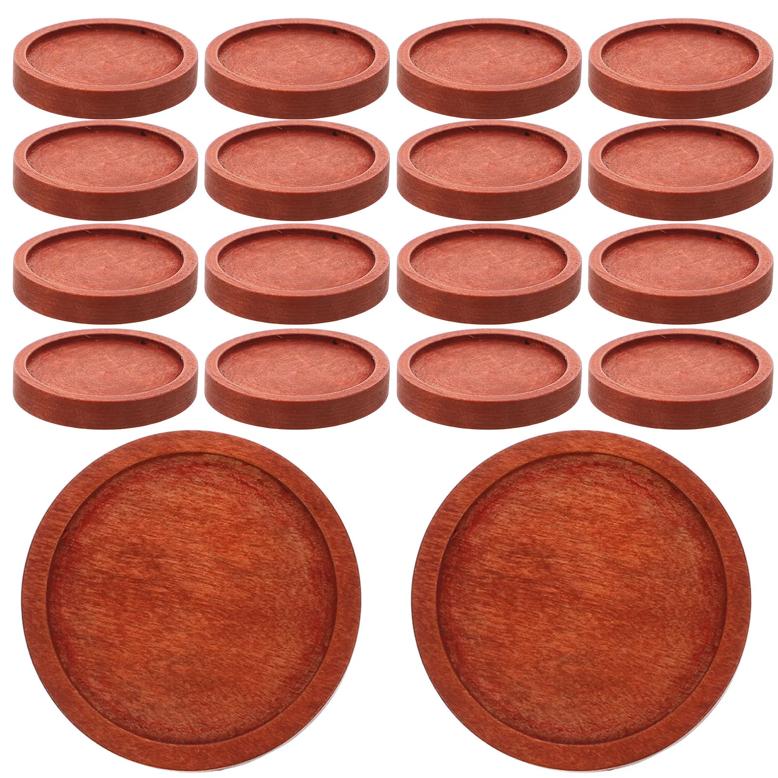 

40pcs Wooden Round Tray 30Mm Outer 25Mm Inner Diameter Pendant Base For Diy Jewelry Craft Making Kit Accessories Craft Bases