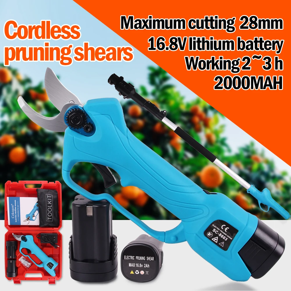 28mm lithium battery orchard secateurs Built-in Battery Trimming Scissors/Electric Pruning Shear/Electric Pruner