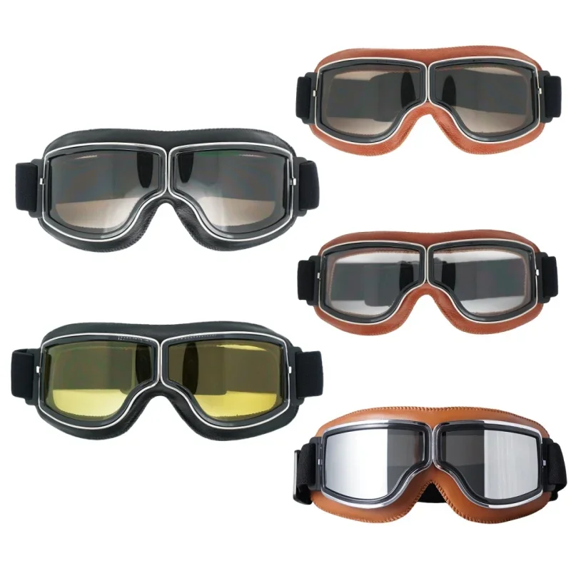 

Motorcycle Glasses Motocross Sunglasses Cycling Glasses Protective Vintage Helmet Goggles Driver Driving leather goggles