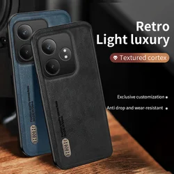 Coque en cuir magnétique conviviale ré rétro pour Realme, étui de protection, cadre souple, luxe, GT6, T Neo 6, Neo6, SE