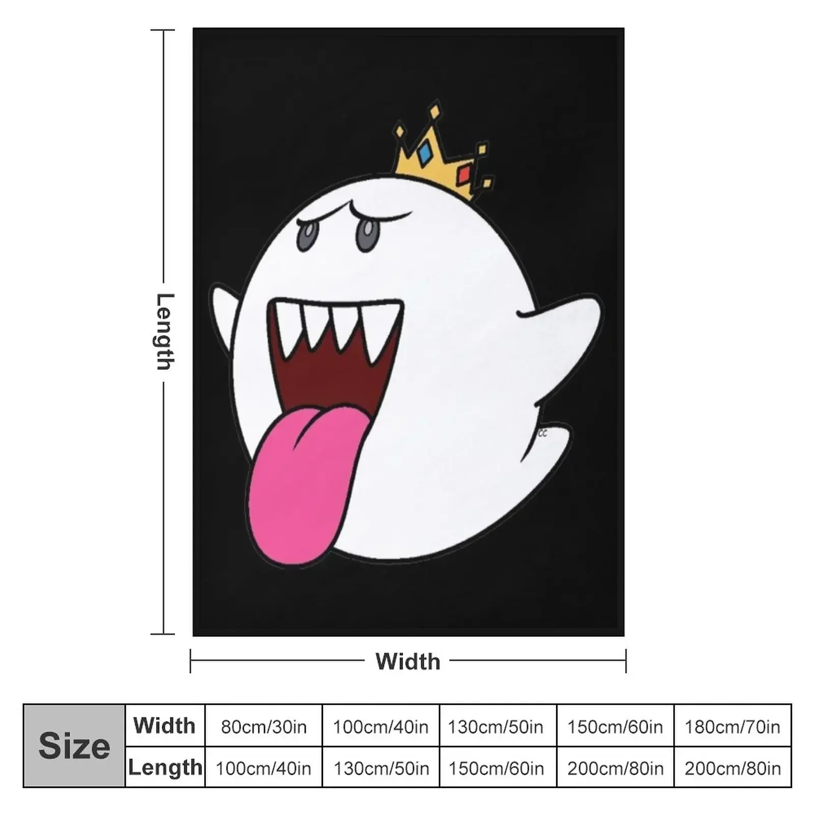 king boo Throw Blanket Tourist halloween Plush Blankets