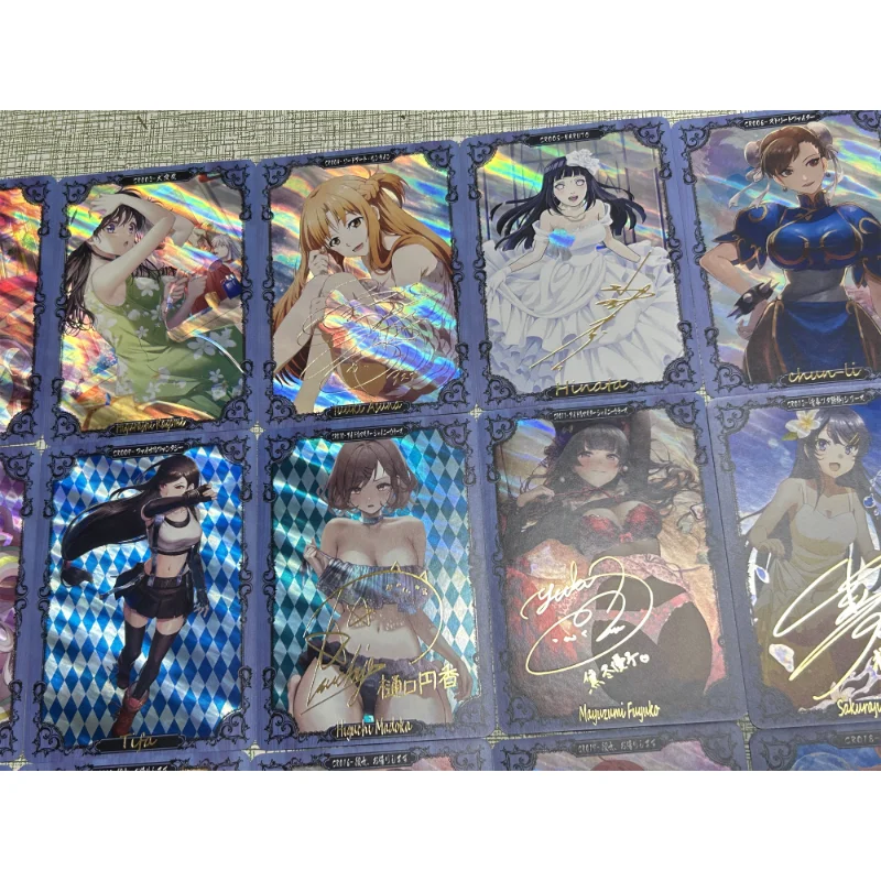 18Pcs/set Anime Heroine Signature Flash Cards Sakurajima Mai Mizuhara Chizuru Uta Classic Anime Game Collection Cards Gift Toys