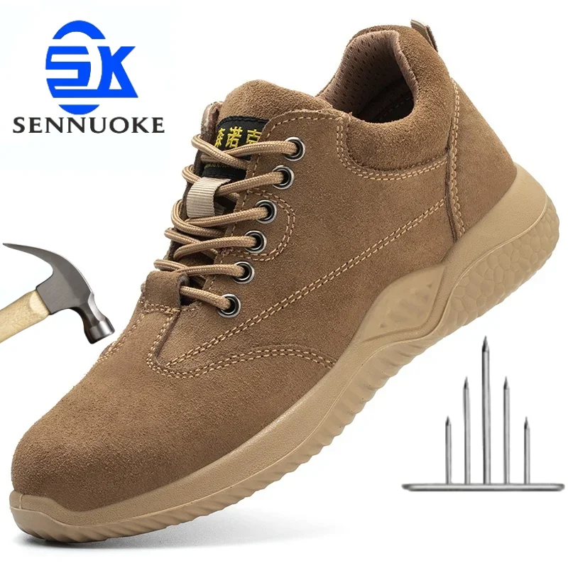 

Safety Shoes Men for Work Lightweight Sport Sneakers Steel Toes Safety Tennis Protection for the Feet Original