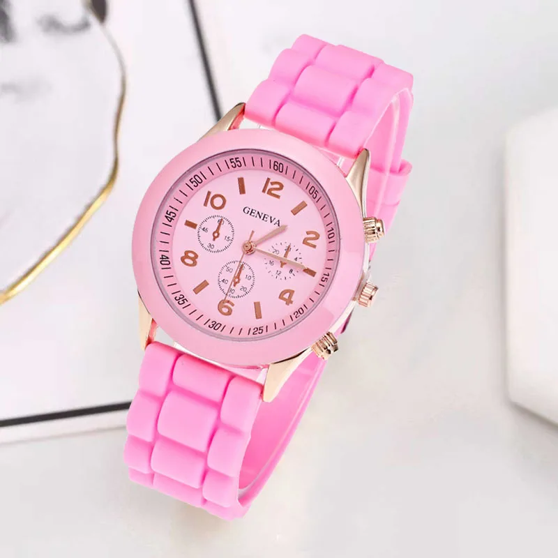 Reloj de cuarzo Geneva de silicona blanco para mujer, conjunto de joyería de mariposa, reloj Digital deportivo para mujer, regalo de vacaciones, moda informal