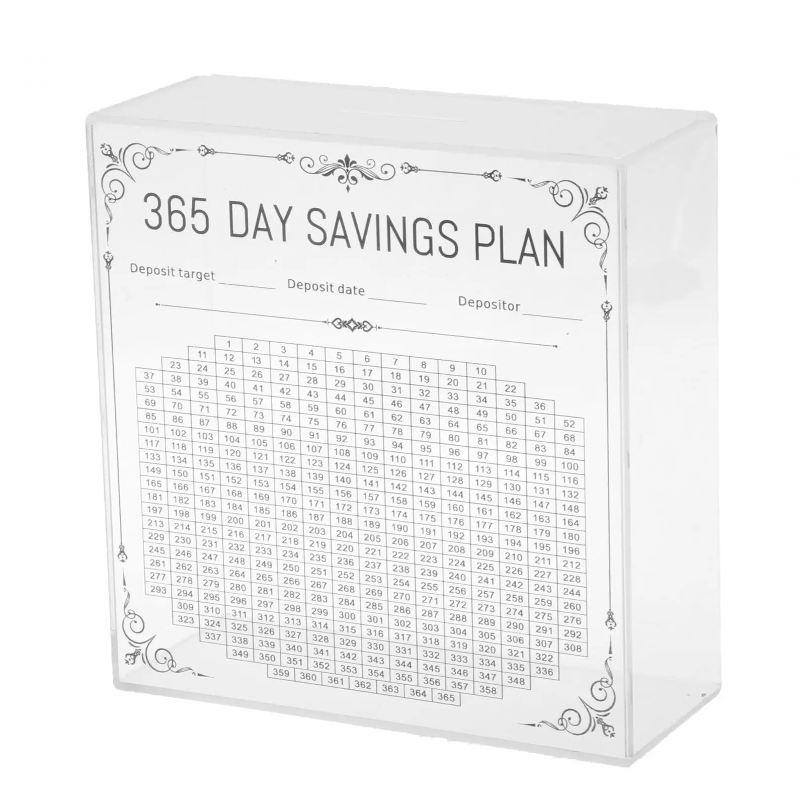 Clear Acrylic Money Saving Jar Compact Counter Bank Piggy Bank for Home Office Birthday Gift