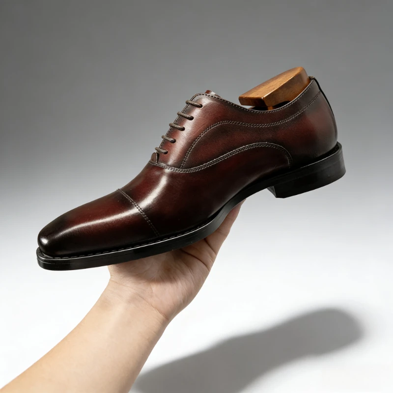 

Мужские свадебные туфли из натуральной кожи, деловые модельные банкетные туфли, британские модные мужские оксфорды для джентльменов, официальная обувь дерби