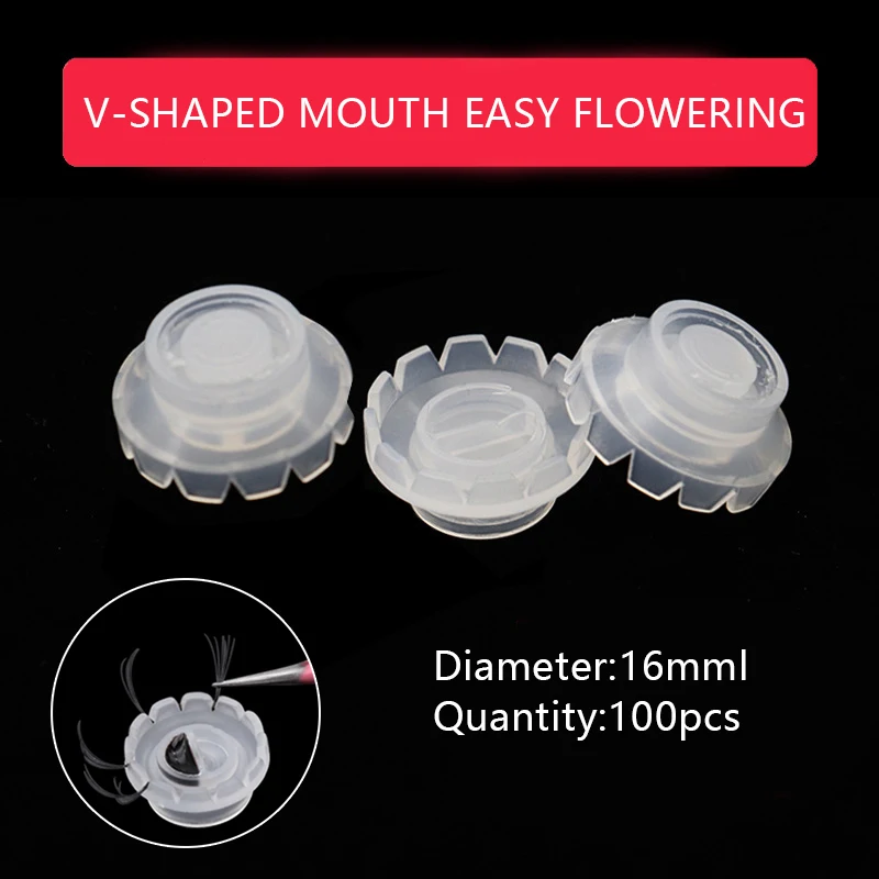 まつげファンサポート,100個/パッケージ,まつげ接着剤ホルダー,メイクアップツール,ボリュームフラワー用