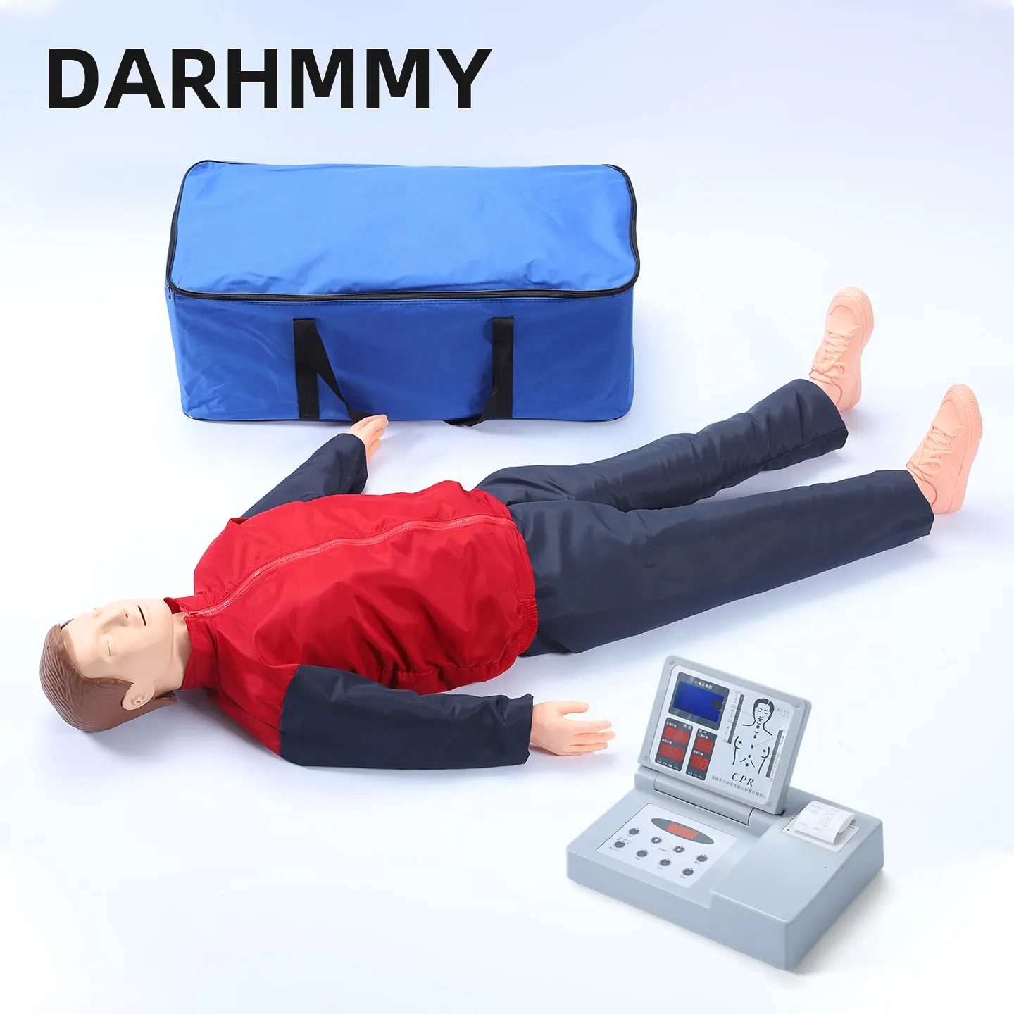 DARHMMY Full Body Adult CPR Manikin with Feedback, Professional CPR Training Dummy Model for First Aid Medical Teaching