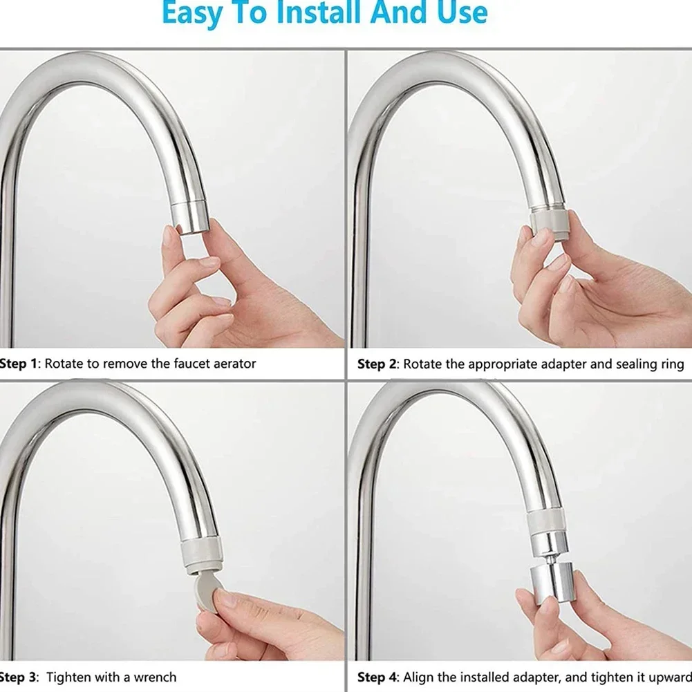 Kitchen Tap Head° Rotate Faucet Swivel End Diffuser Adapter Filter FM22 Saving Bubbler Splash Filter Tap Nozzle Connector