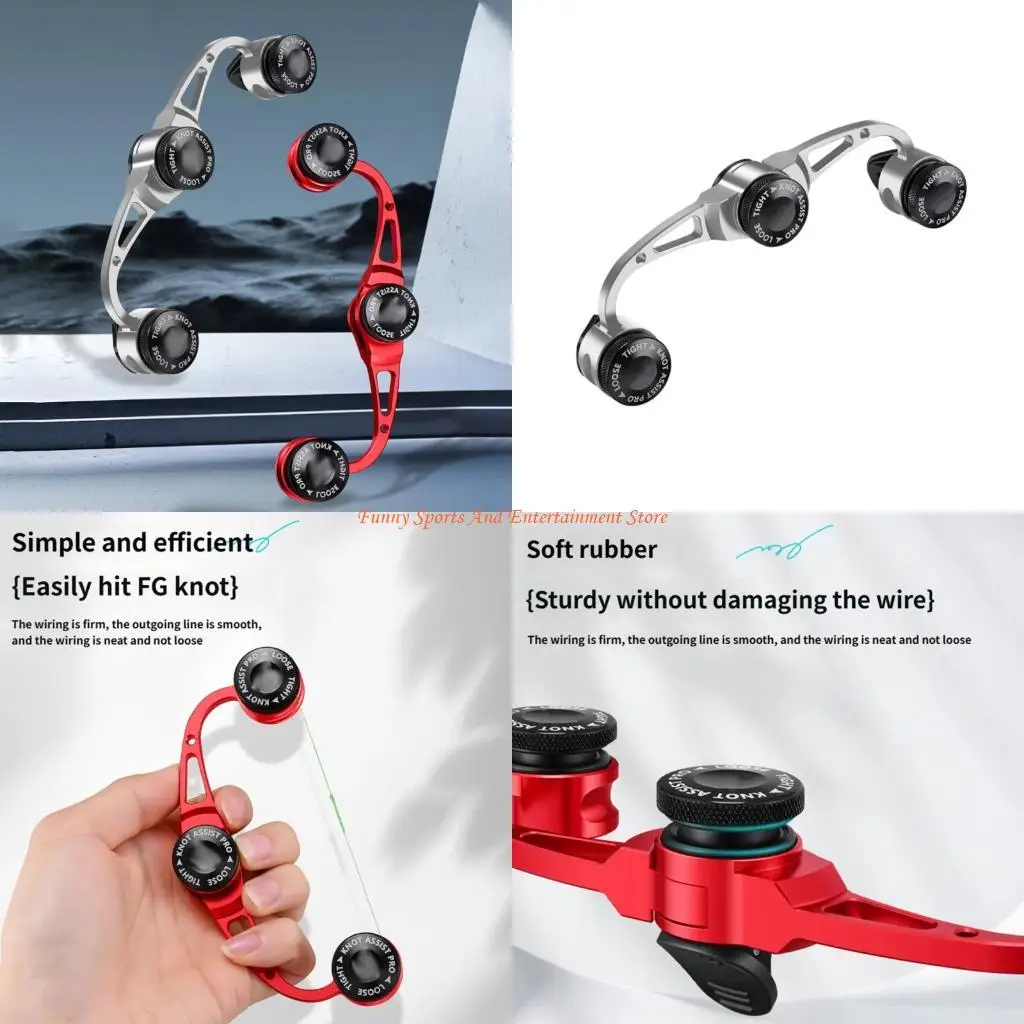 

C4DE High Performances Fishing Leader Knots Tying Tool Portable For Easy Travel Use Stainless Steel Knotter Tool