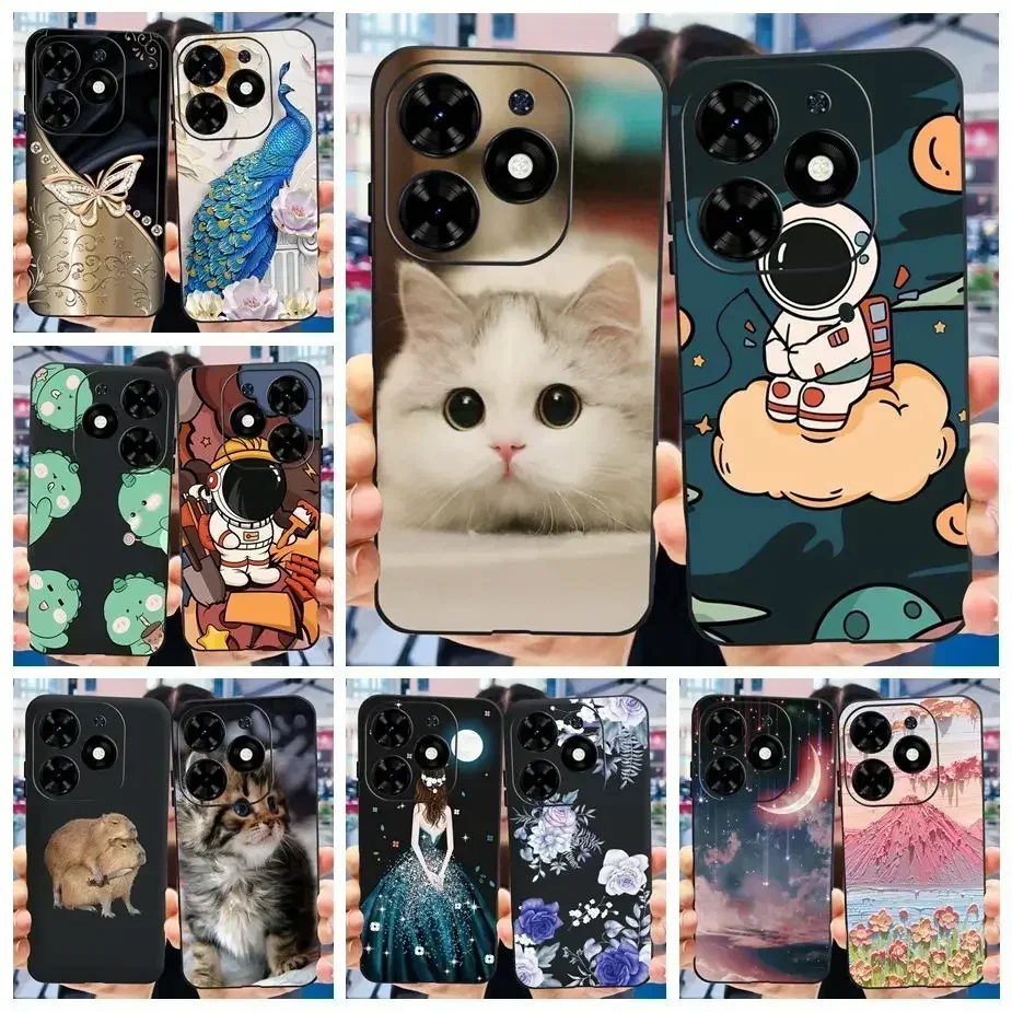 For Tecno Spark Go 2024 Case BG6 Stylish Painted Cover Shockproof Soft Silicone Phone Case For Tecno Spark Go 2024 Fundas Bumper