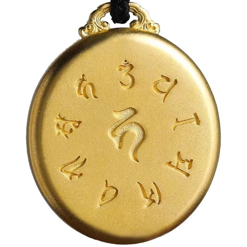 Blessing Ksitigarbha Bodhisattva Pendant For Men Jewelry Ethnic Style Buddhist Scriptures Amulet Necklace Women Choker Accessory