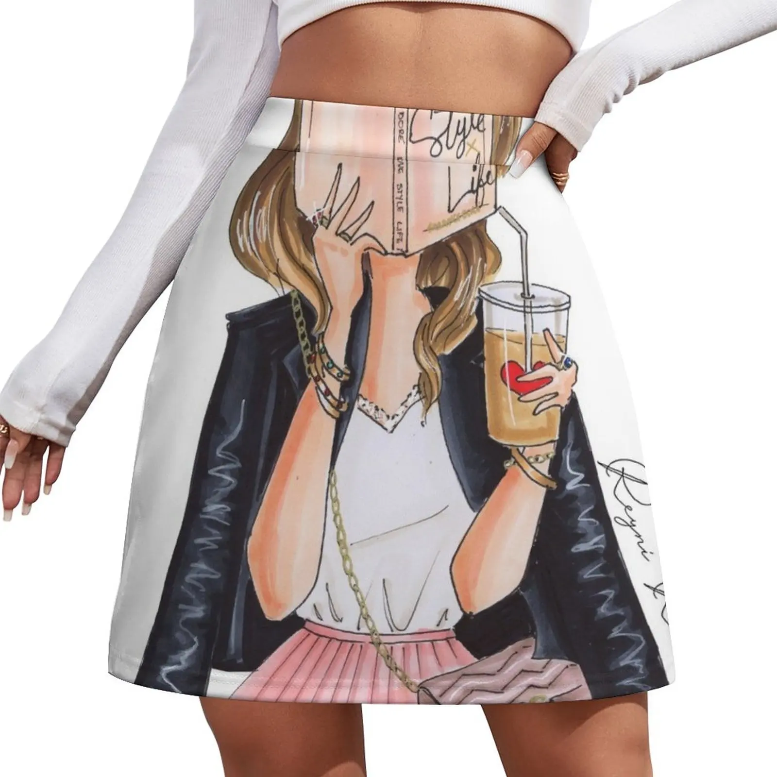 

Girl reading Mini Skirt korean summer clothes novelty in clothes Mini Skirt