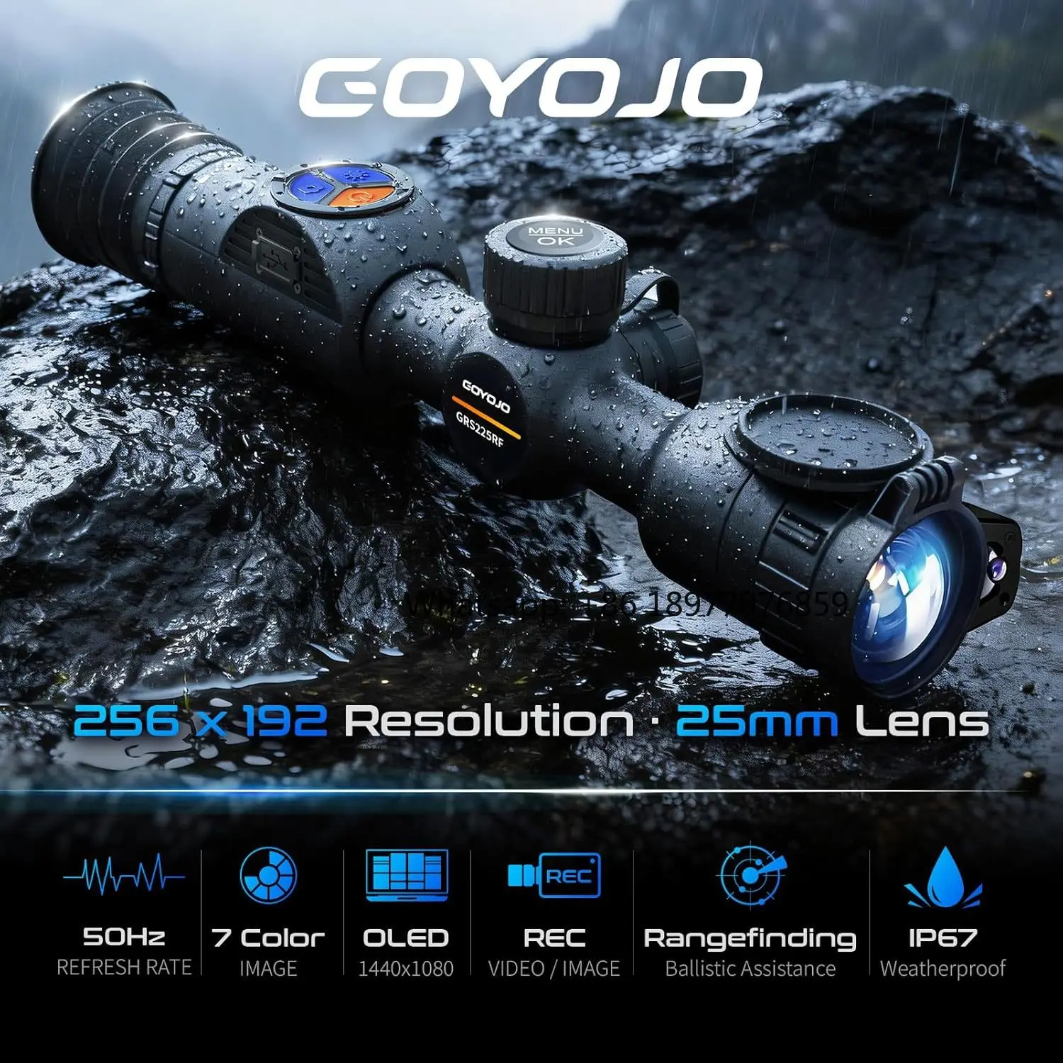 Long Range Thermal Scope 1300m Thermal Imaging Monocular Built In Laser Rangefinder Night Vision Video Recording APP Support