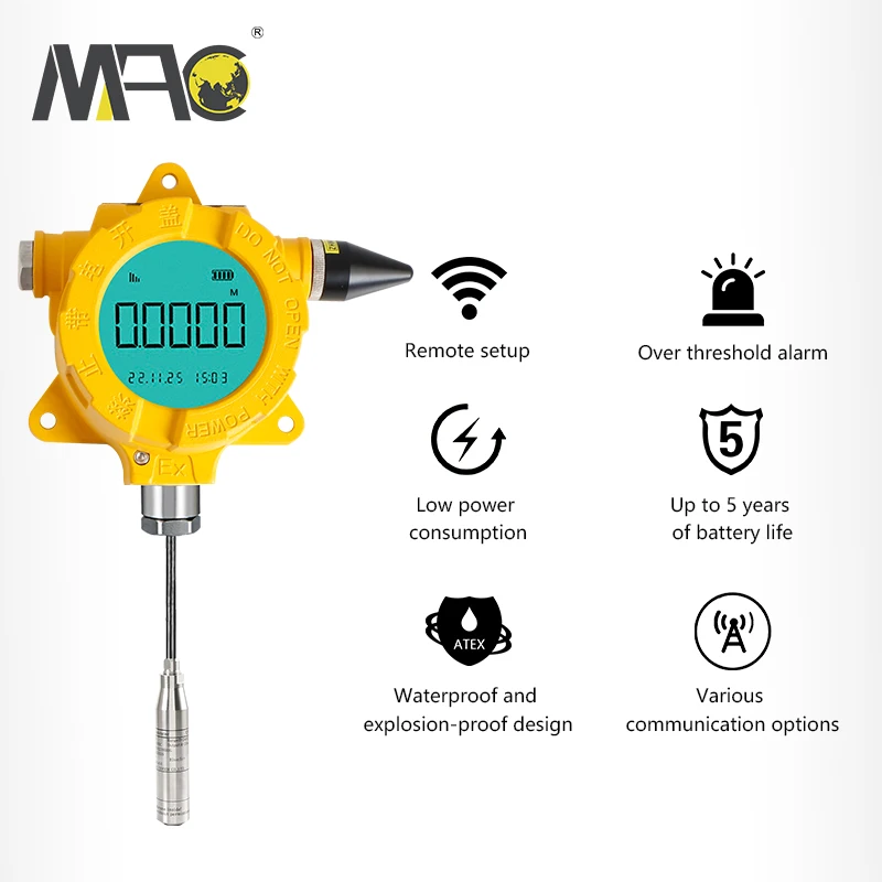 

Macsensor Wireless Remote Control Iot Water diesel Fuel tank Level Sensor