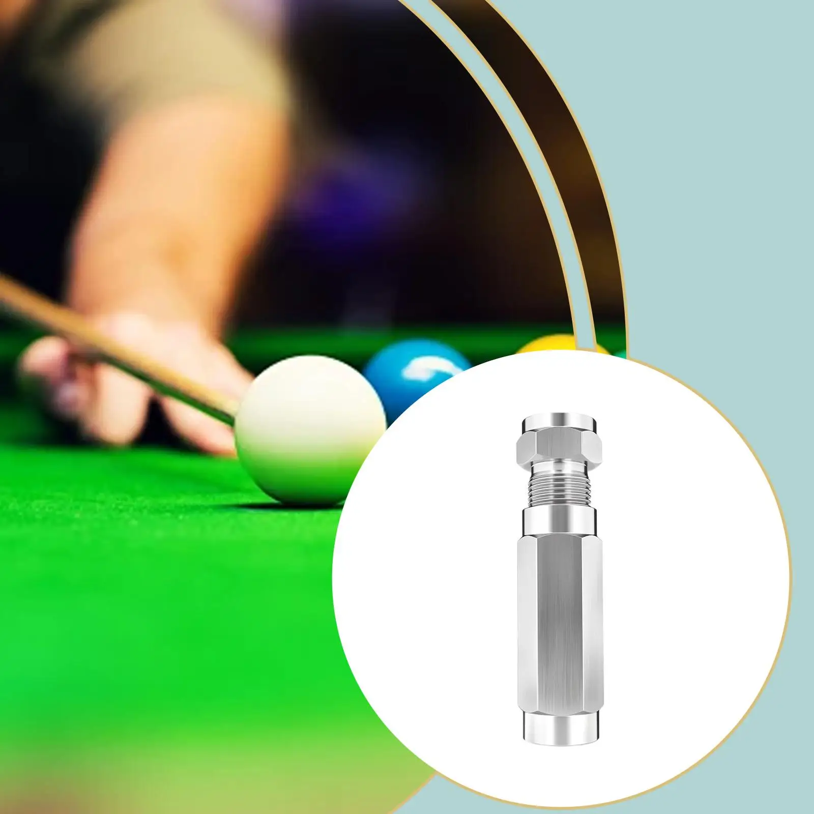 

Stainless Steel Portable Snooker Cue Tip Press Pool, Cue Maintenance Tool for Billiard Table Tips Accessories