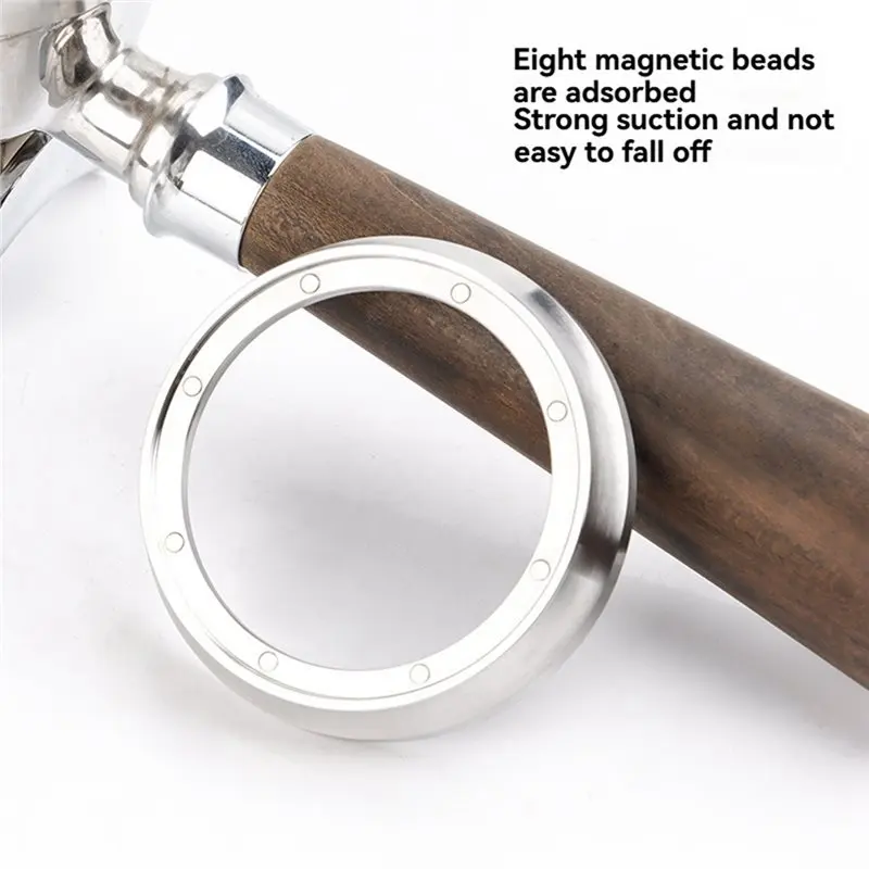 B50C Anti-Pill Ring For Espresso Dosing Funnel 304 Stainless Steel Coffee Dosing Ring For Espresso Portafilter
