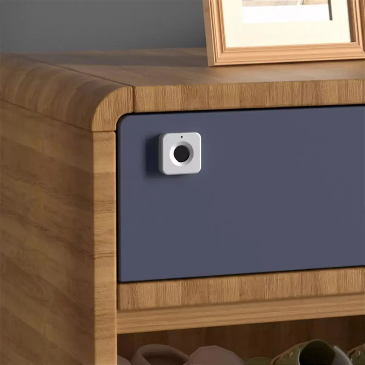 Biometric Fingerprint Lock, White Drawer Lock, Keyless Fingerprint Security Furniture Door Lock
