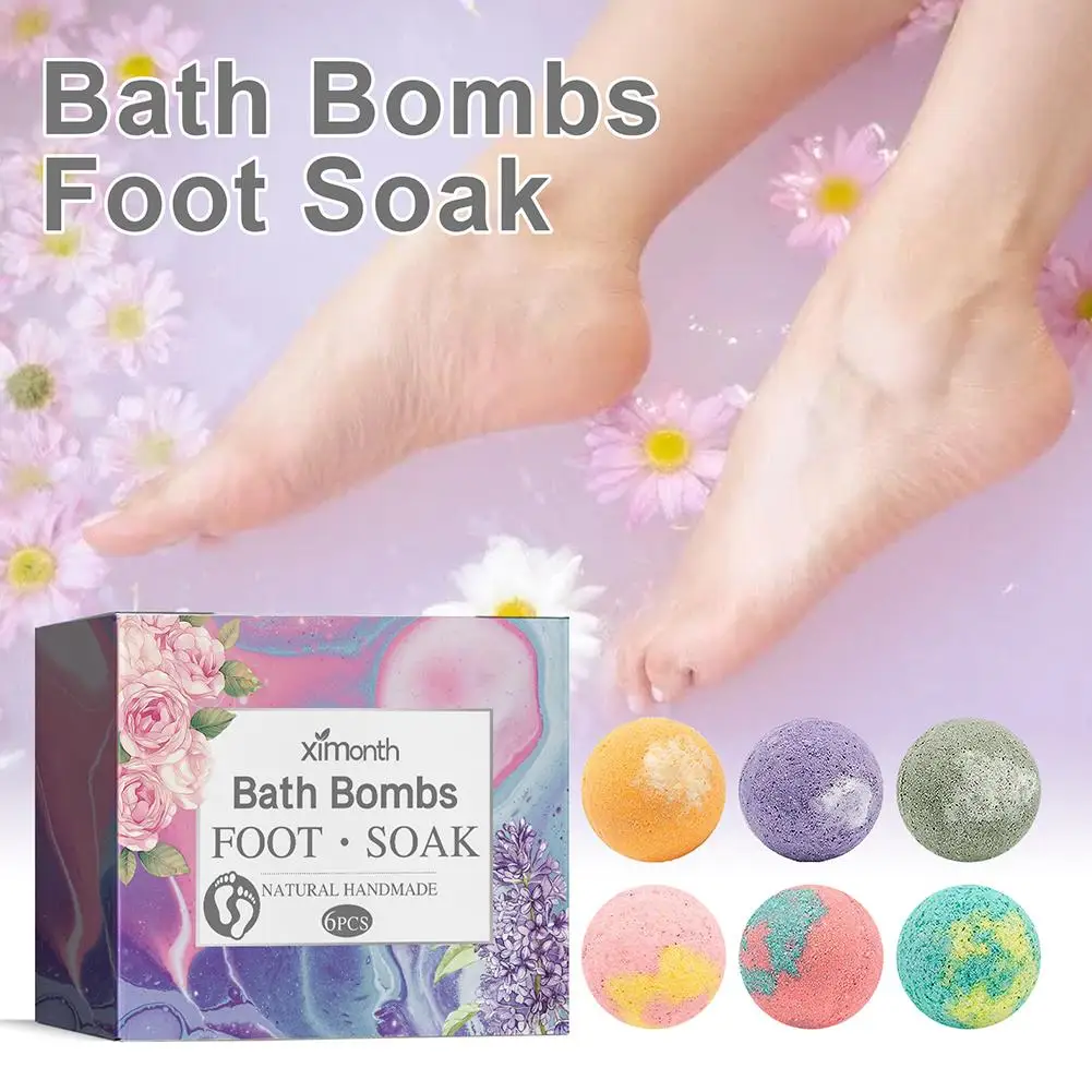 Sdotter 12Pcs Herbal Essential Oil Bubble Bath Ball Bathing Ball Bombs Bath Natural Handmad Foot Gift Spa Organic Bath Mini S8J7