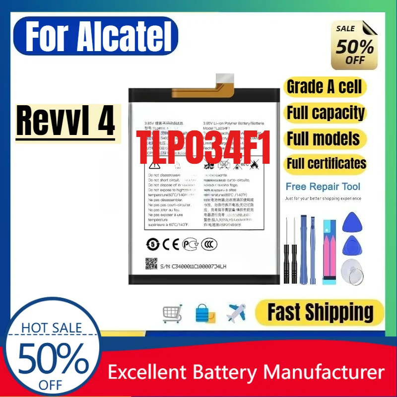 Аккумулятор для планшета Lenovo Tab3 S8 50F A5500 A8 50F S8501010, 0 циклов, L13D1P32, литий-полимерный, класс А, с инструментами для замены