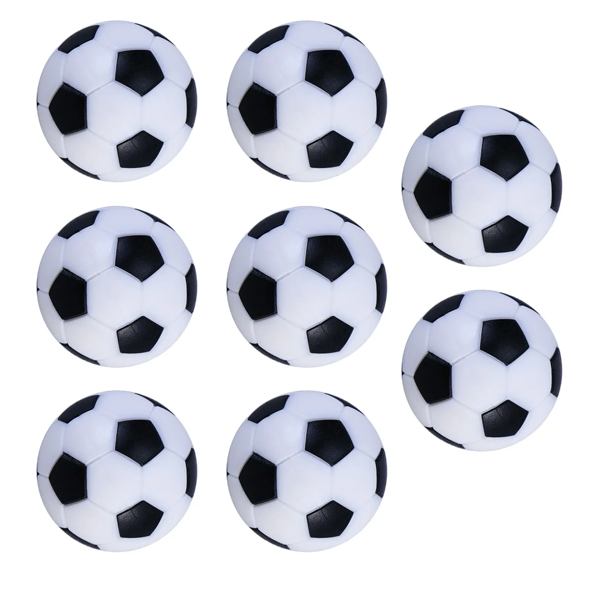 

8pcs Black and White Football Toy Table Soccer Footballs Replacement Balls Tabletop Soccer Game Ball Accessory (32mm Diameter)