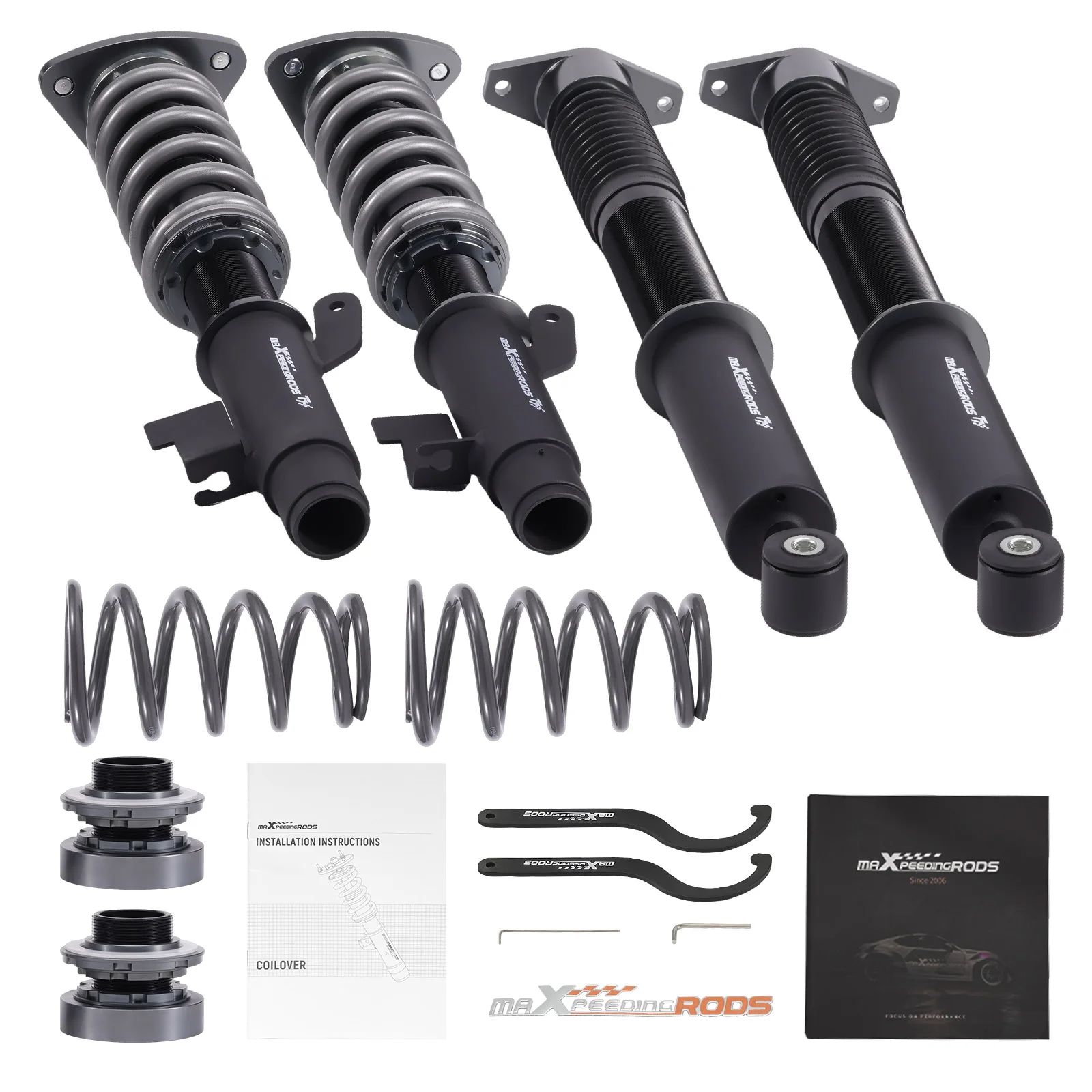 

MaXpeedingrods COT7 Coilovers Suspension Damper Kit For Mazda Mazda3 2004-09 BK Adjustable Coilovers Struts Shocks