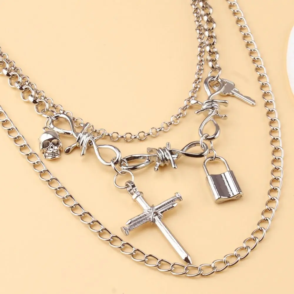 الموضة القوطية الخصر سلسلة الهيب هوب سبائك معدنية شرابة قلادة بانت سلسلة Harajuku Y2K الجينز سلسلة للنساء رجل #3