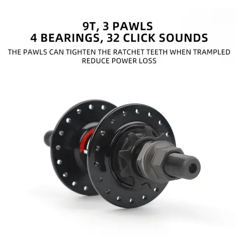 Funsea BMX Piezas Alloy Baknav Tillbehör Bicicleta med 36 hål för 14G eker 9T Driver Cubo De Bike Barulhento tätat lager 10 best sales BMX-nav - №4