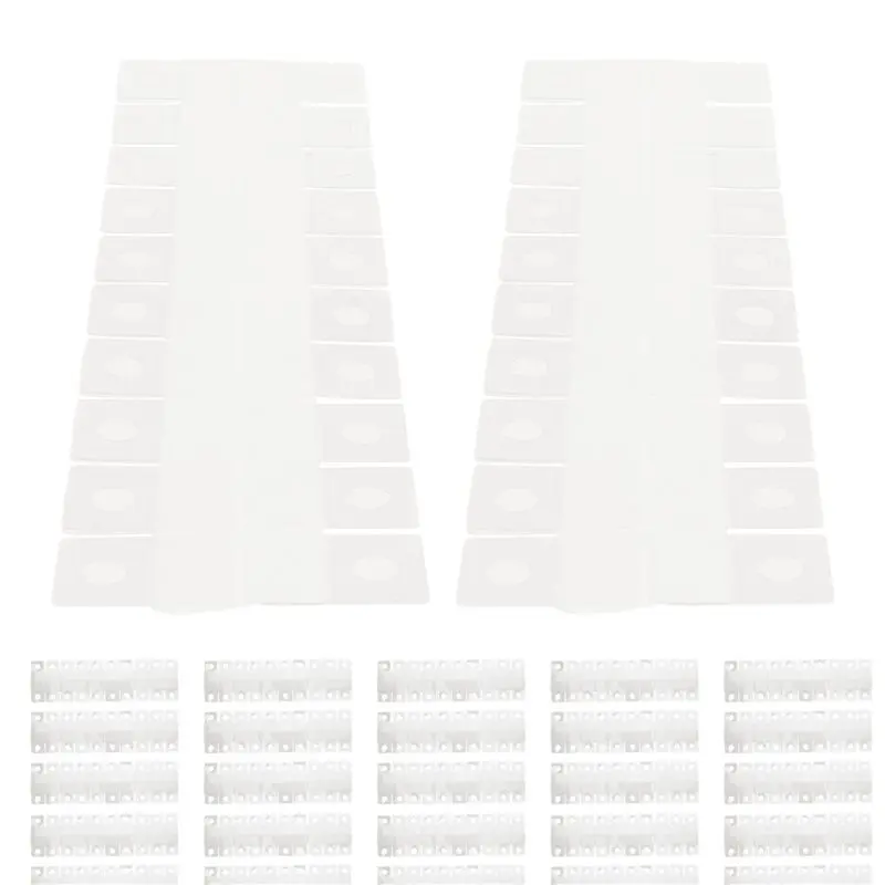 AT63-1000 PCS Self Adhesive Hanging Tabs, 1X1-1/2 Inch Round Hole Hanger Hang Tag Hooks For Retail Store Supplies Display