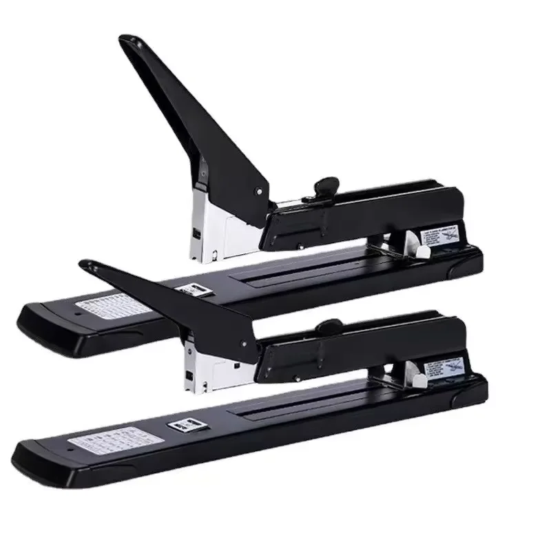 High-Capacity Manual Office Stapler Machine Multi-Function Metal Bookbinding Long Arm Stapler with Seam for Thickened Books