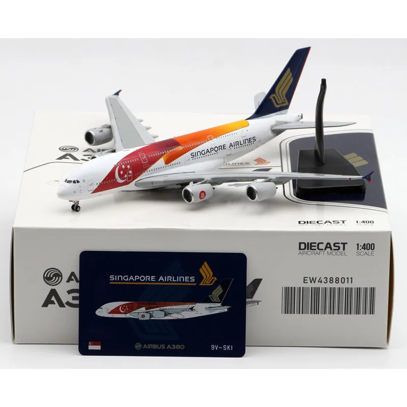 Hợp Kim Tập Thể Máy Bay Tặng JC Cánh 1: singapore Năm 400 Hãng Hàng Không "StarAlliance" AIRBUS A380 Diecast Aircarft Mẫu Máy Bay Phản Lực 9V-SKI