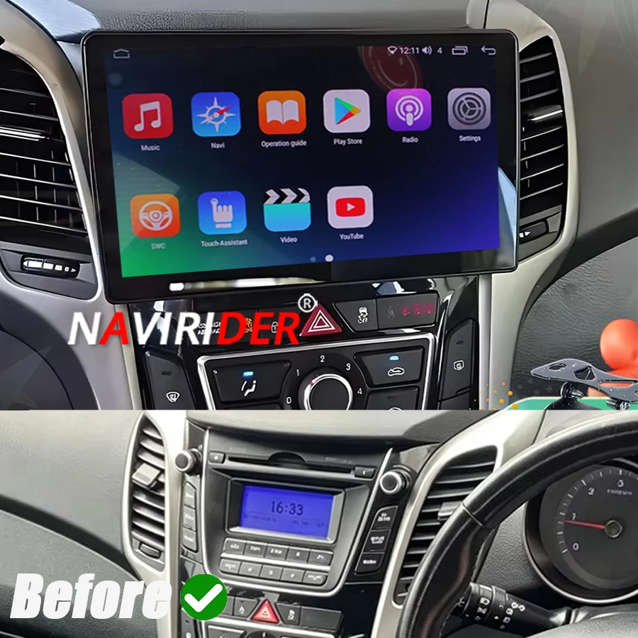 

12.5 Inch For Hyundai I30 2012-2017 Elantra GT 1920*1200P 2K QLED Screen Carplay Android Auto Car Multimedia Video Player 4G BT