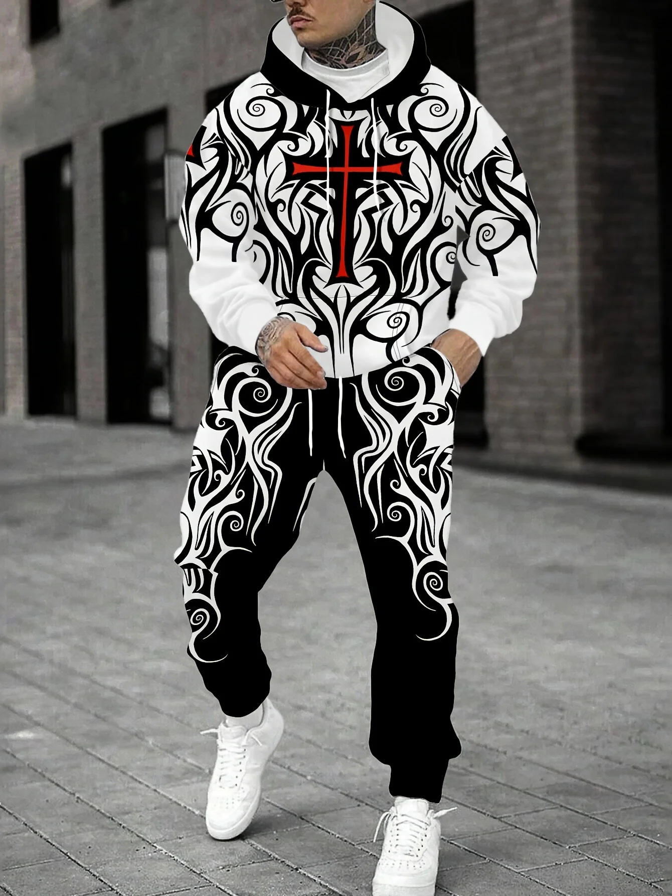

2025 Winter/Autumn Hoodie and Sweatpants Set Fashionable Streetwear and Home Leisure Unisex Style Classic 3D Printing Clothes