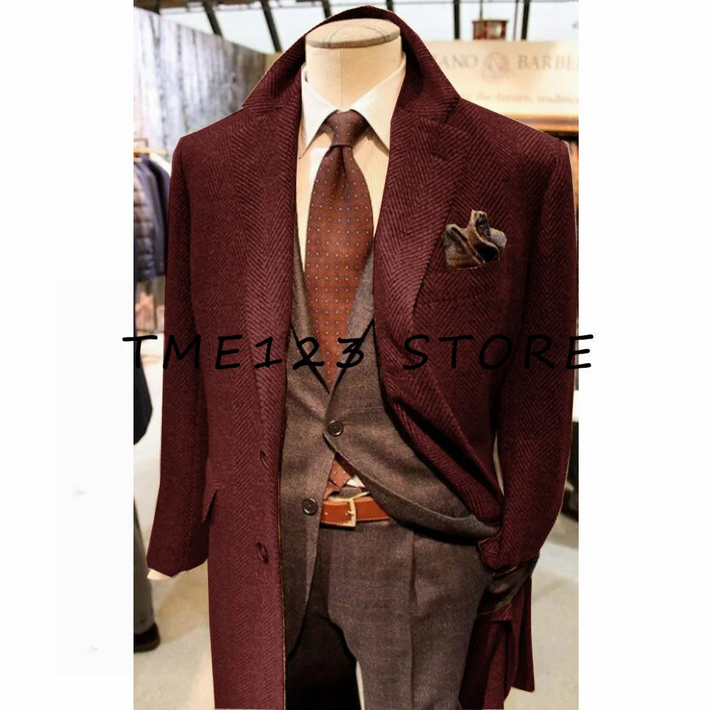 Man Jackets Men Suit Men\'s New Herringbone Jacket Business Casual Single Breasted Jacket New in Suits & Blazers for Man Costumes