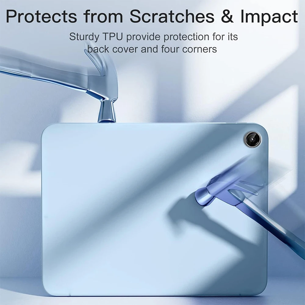 Case for Lenovo Tab M10 Plus 3rd Gen Case 10.6 Inch 2022(TB125FU/TB128FU/TB128XU), Soft Silicone Protective Smart Cover Case