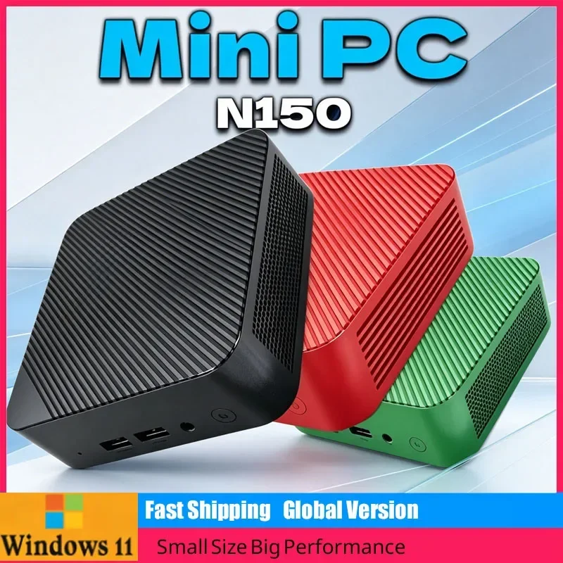 Mini Computer PC Portable Intel N150 Windows 11 16GB 32GB RAM 1TB SSD Gaming Computer WiFi 6 USB3.0 Mini Desktop PC Host