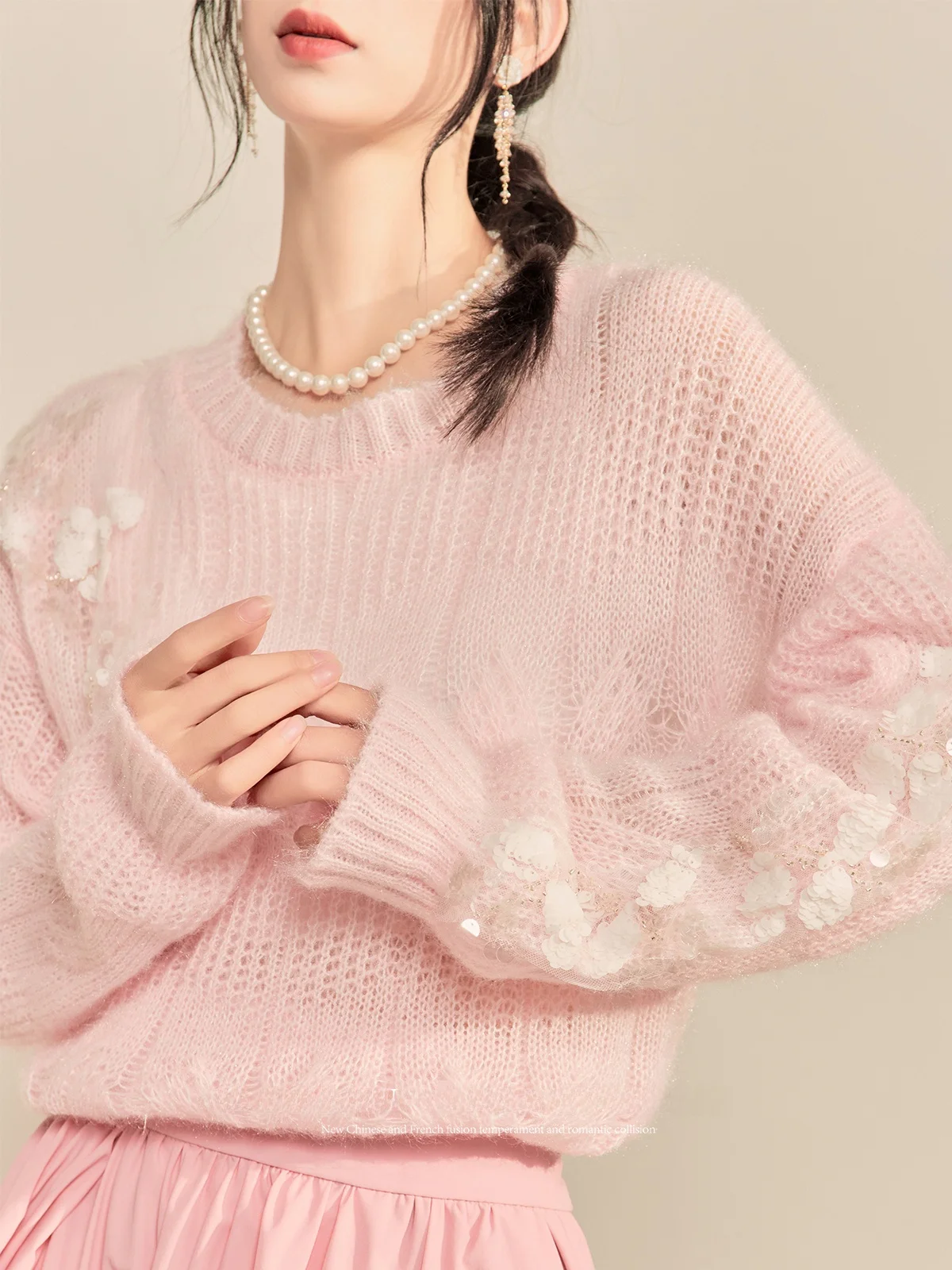 

Женская трикотажная кофта FlowingEra с вырезами, мягкая, свободная, базовый слой, с длинным рукавом, круглый вырез, стандартный крой, осень-зима