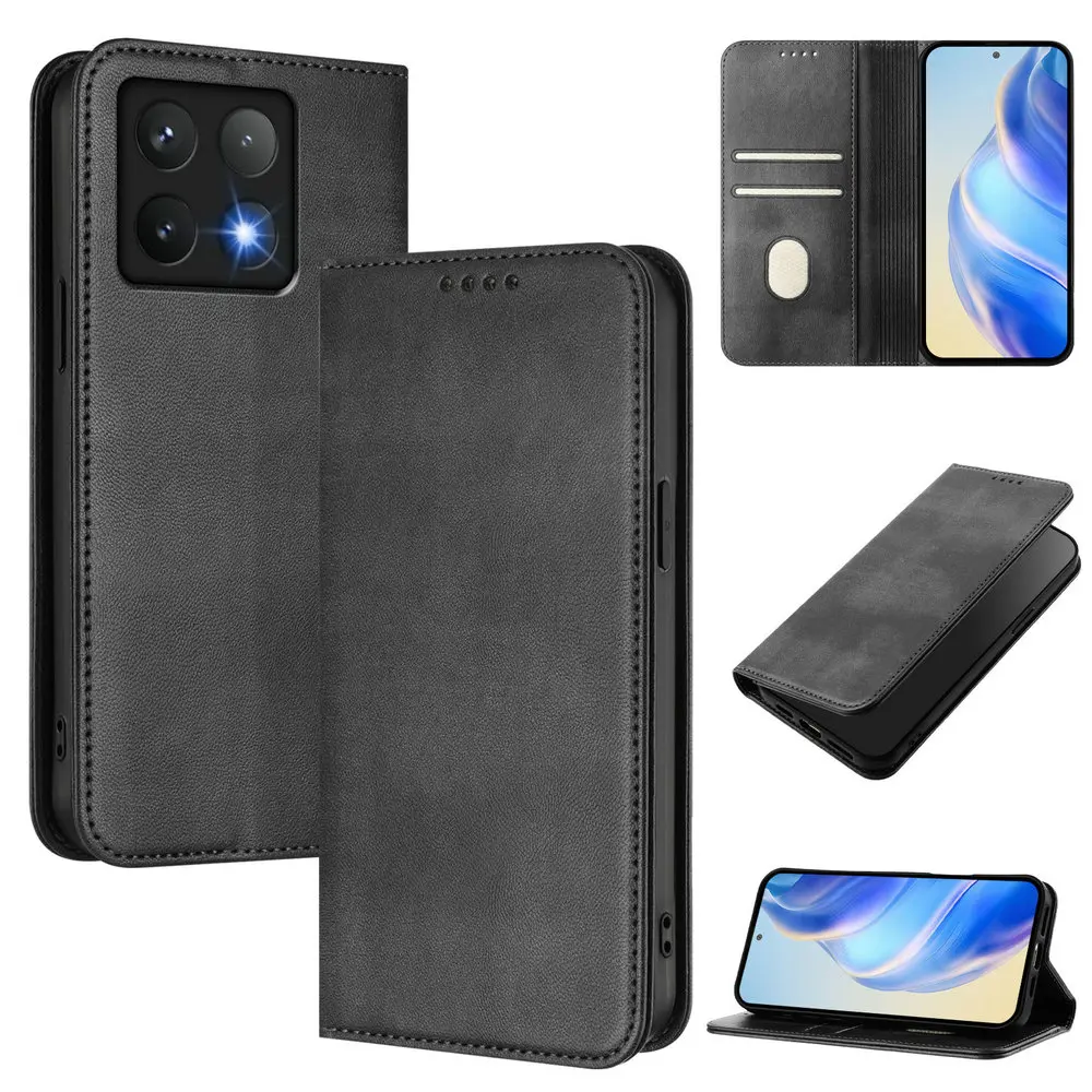 

Для Xiaomi 14T 13T 12T 11T Pro 5G кожаный кошелек Book Funda для Xiaomi 14 Ultra магнитный откидной чехол Mi 13 12 11 10T Lite Etui