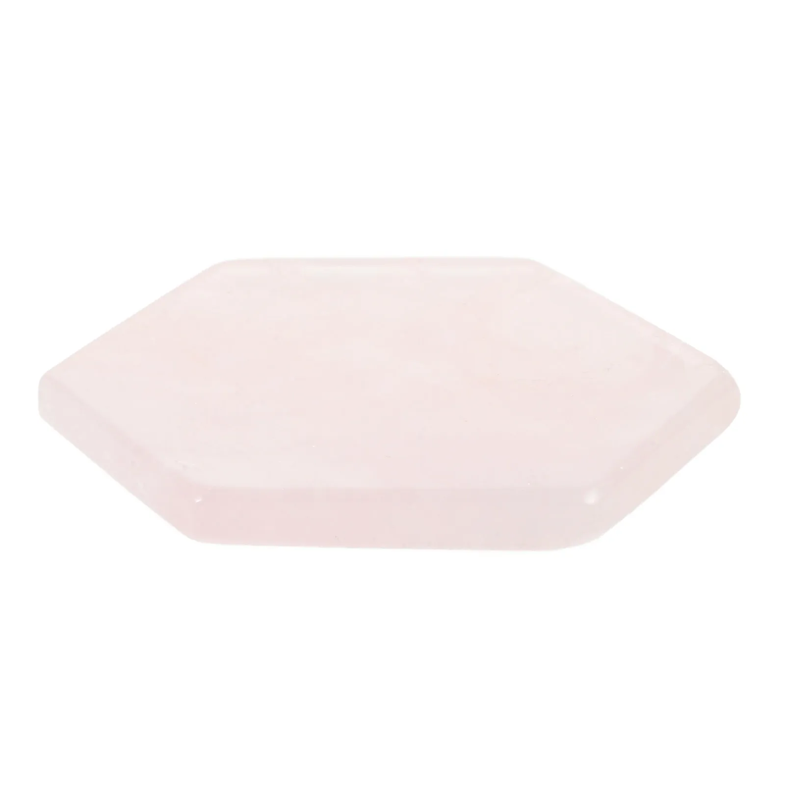 Hexagon Pink Quartz Cup Mat Decorative Marbling Cup Saucer Heat Insulation Non-Slip Protective Coaster for Home Office Kitchen