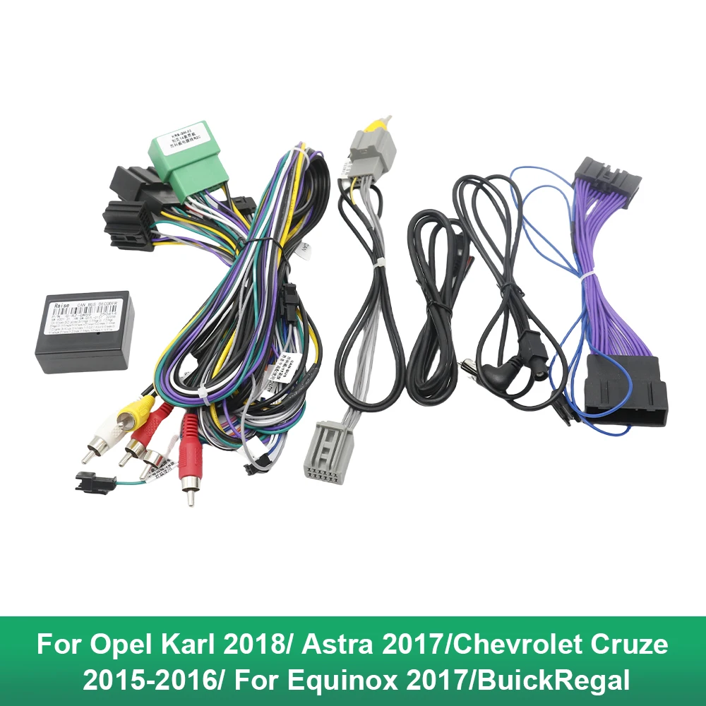 For Opel Karl 2018 for Astra 2017 for Chevrolet Cruze 2015-2016 Car 16pin Radio Audio Wiring Harness for Equinox 2017/BuickRegal