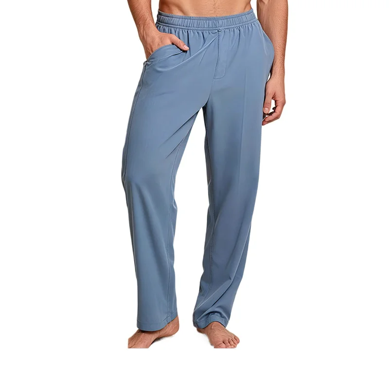 

Men's Spring New Water-Glow Cotton Pajama Pants Cool Touch Wrinkle-Resistant Casual Lounge Long Pants