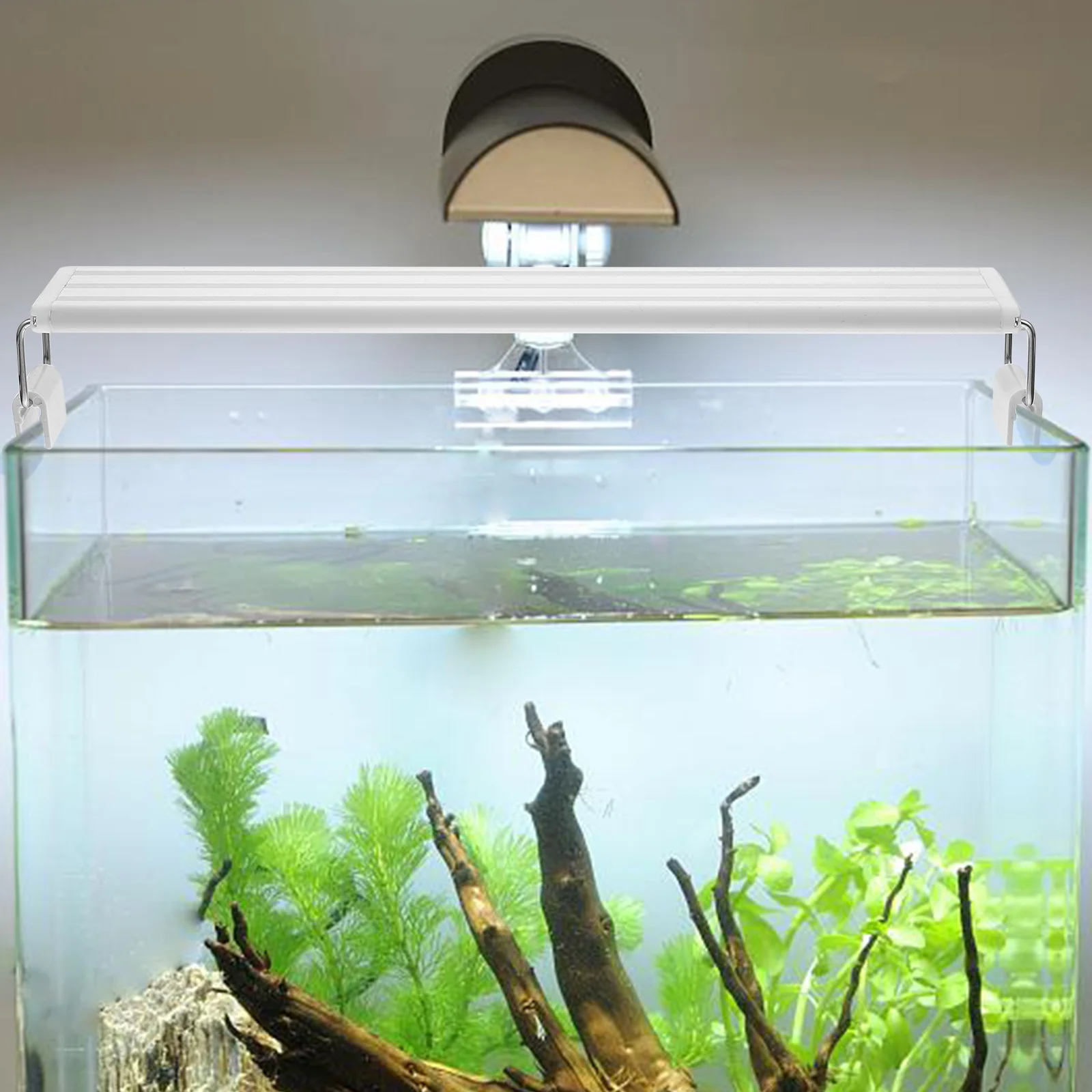 

1Pcs LED Fish Tank Lamp Us Plug Aquarium Clip Light Plastic for 50-60cm Aquarium High Brightness Easy Install Fish Tank Light